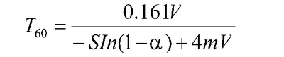 T60的計(jì)算公式